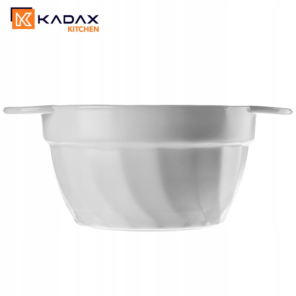 Set di 12 ciotole da zuppa KADAX da 650 ml, bianche.