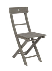 Sedia Pieghevole Balcony Grigia In Legno 38X54X82H Bizzotto (2 unità) - Bizzotto