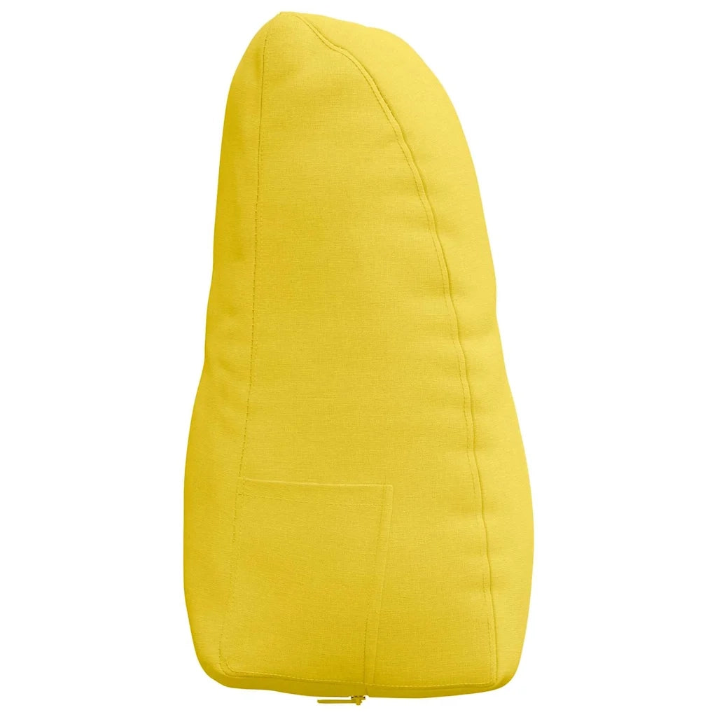 Cuscino per Schiena Giallo Chiaro 80 x 24 x 50 cm Tessuto 42014421