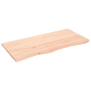 Piano Bagno 100x50x2 cm in Legno Massello Non Trattato CFW5912190