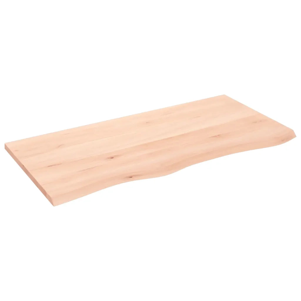 Piano Bagno 100x50x2 cm in Legno Massello Non Trattato CFW5912190