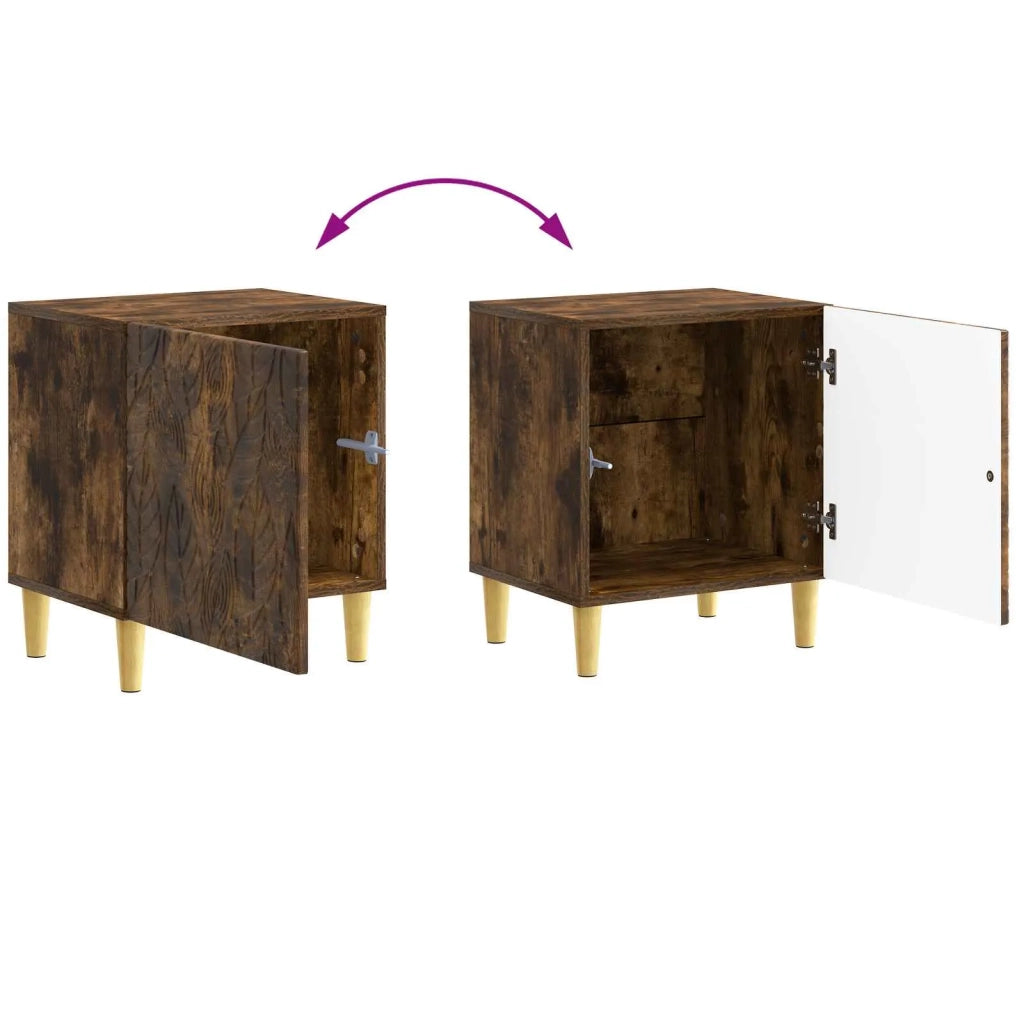 Comodino 2 pcs Rovere Fumo 43 x 34,5 x 50 cm