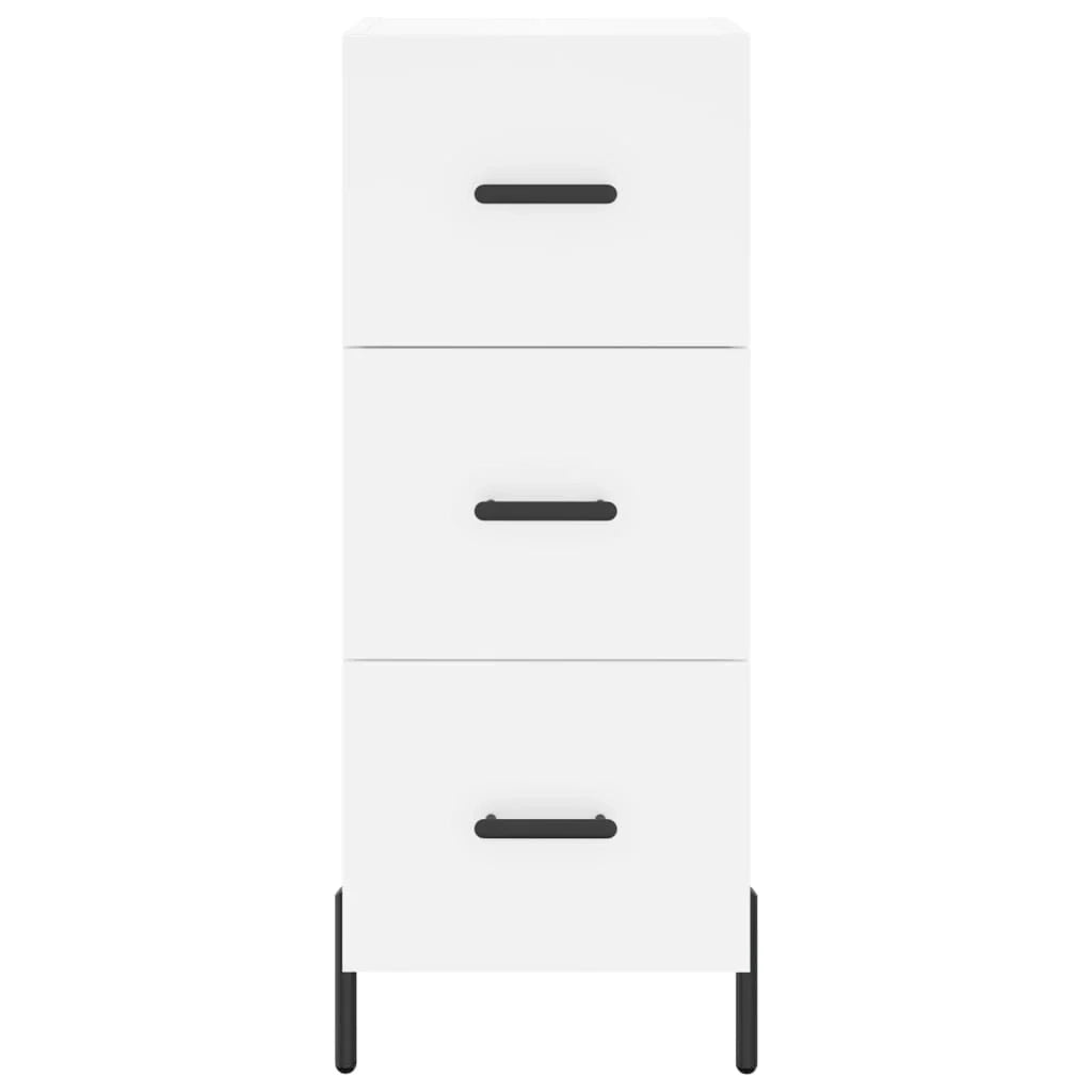 Buffet credenza cassettiera mobiletto mobile contenitore organizer per cucina soggiorno salotto 34,5 x 34 x 90 cm legno ingegnerizzato bianco 02_0030258
