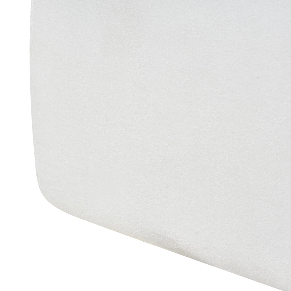 Letto minimalista in tessuto con testiera imbottita bianco sporco 180 x 200 cm stile scandinavo