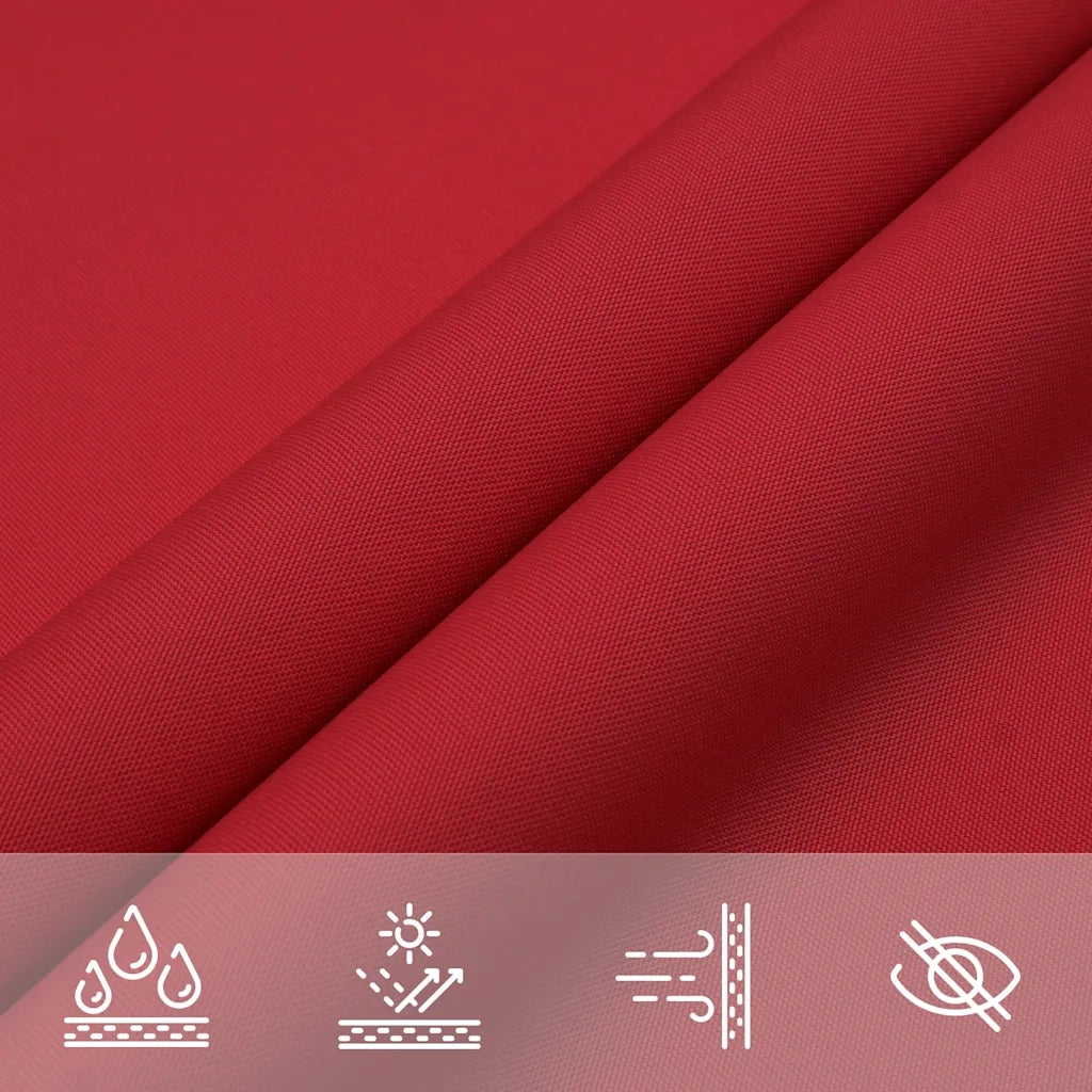 Vela Parasole | Telo Ombra | Vela da ombra Rossa 2x2x2 m 100% Poliestere Oxford