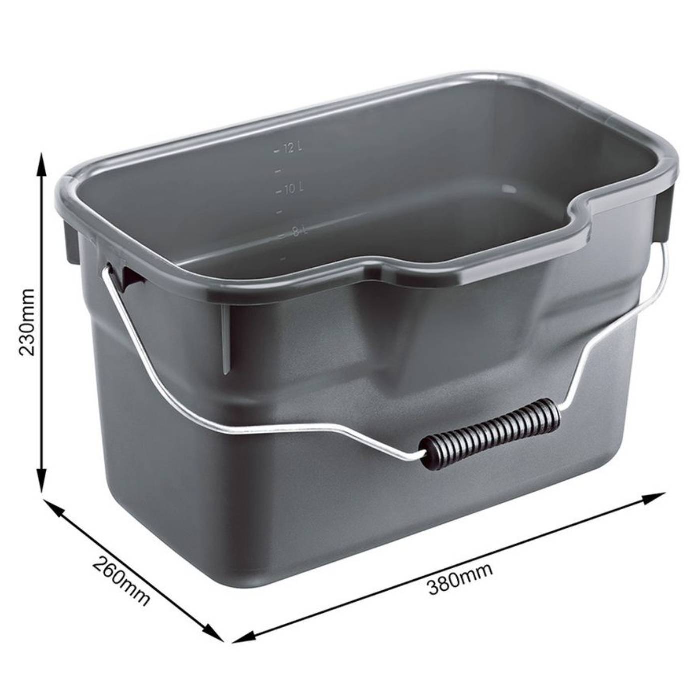 SECCHIO RETTANGOLARE 12 LT.