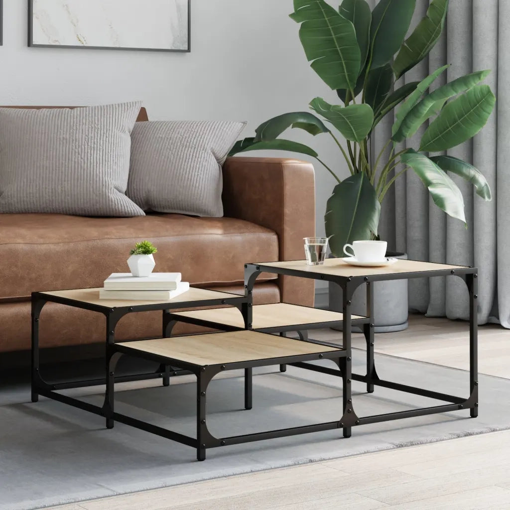 Tavolino Salotto Rovere Sonoma 87,5x87,5x40cm Legno Multistratocod mxl 134202