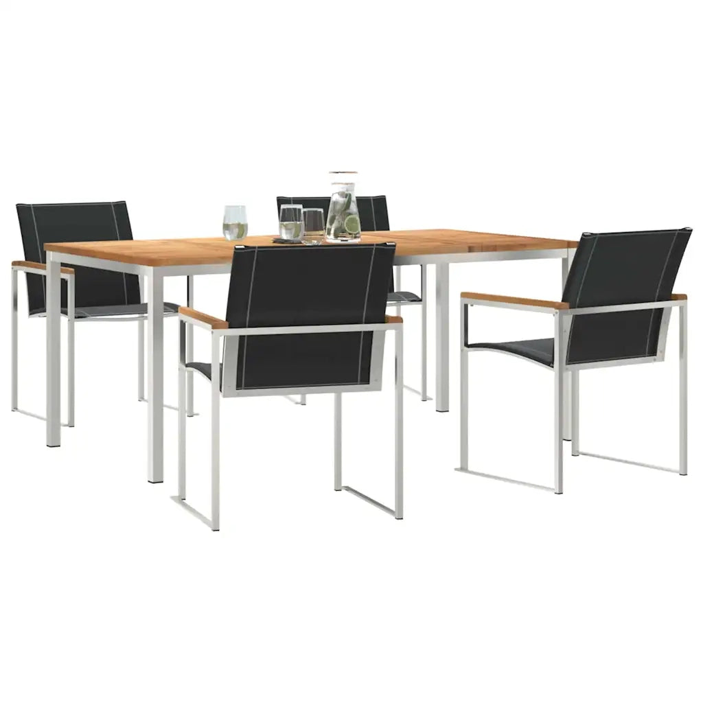 Set da Pranzo per Giardino 5 pcs Legno di Acacia Massello 3334817
