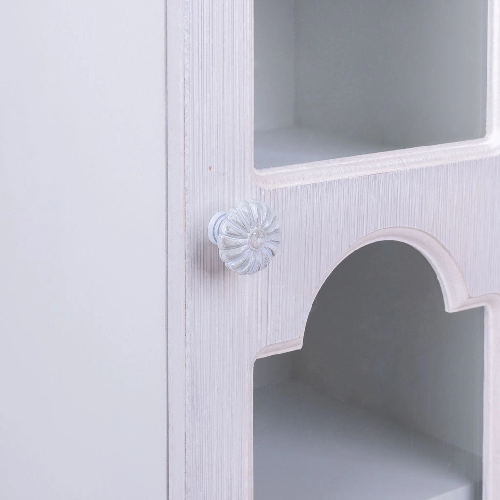 Vetrina in legno 1 anta bianca 24x20x98,5