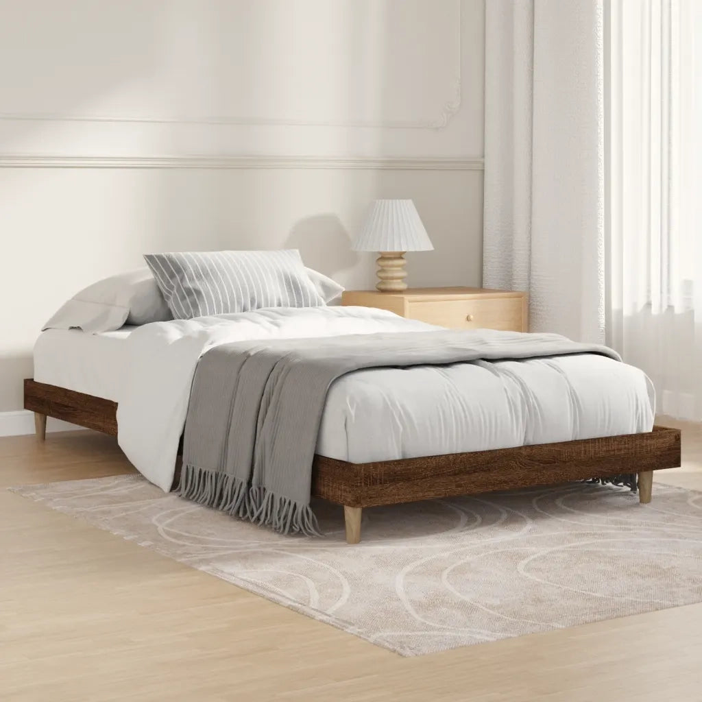 Giroletto senza Materasso Rovere Marrone 90x200cm in Truciolato 832068