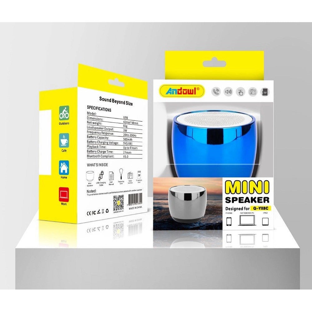 Trade Shop - Mini Altoparlante Portatile Bluetooth Q-yx8c 3w Con Durata Batteria Fino A 4 Ore -