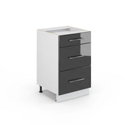 Vicco Cassettiera da bagno Antracite lucido 50 x 82 cm senza piano di lavoro