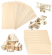 Pannelli di legno multiplex per modellismo 10 pezzi - Pannelli di legno sottili - Dimensioni 200 x 100 x 2 mm - Pannelli di legno massello - Pannelli di legno per progetti creativi
