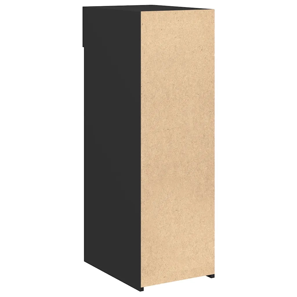 Credenza-Buffet-Armadio da cucina Nera 30x42,5x93 cm in Legno Multistrato 795976