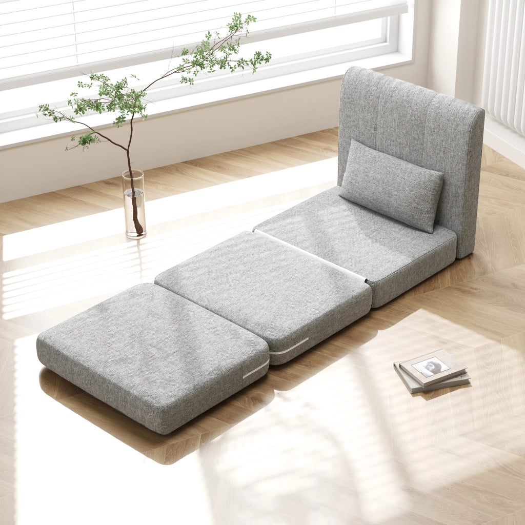 Poltrona letto ¨C zephmum ¨C grigio, con materasso