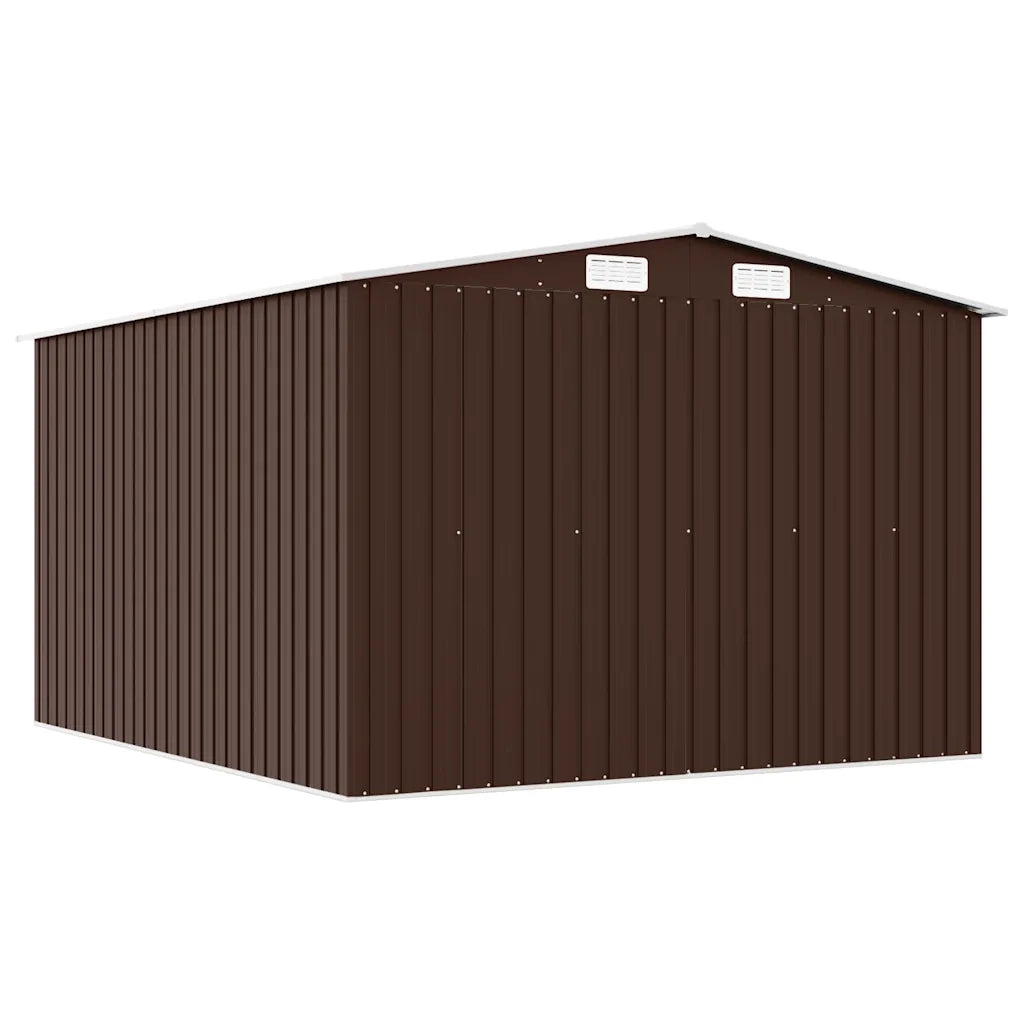 Casetta da Giardino 257x298x178 cm in Metallo Marrone 143343