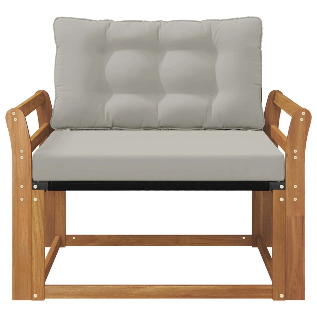 Set di divani da esterno-Sofa da giardino Legno di Acacia Massello e Textilene 636451