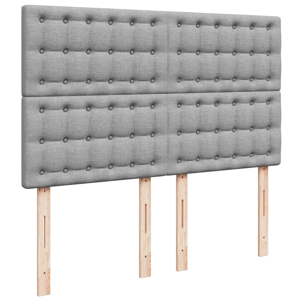 vidaXL Struttura Letto Pouf con Materasso 140x190 cm in Tessuto
