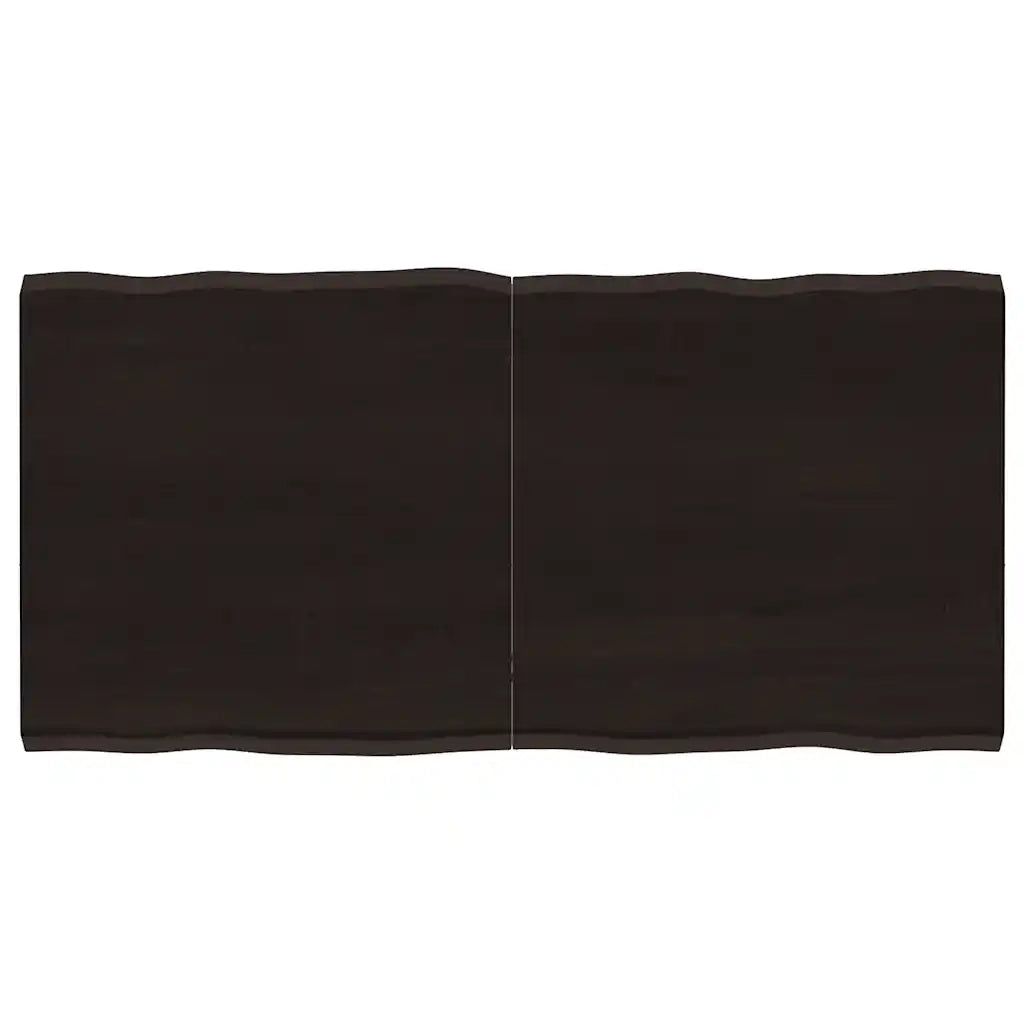 Piano Tavolo Marrone Scuro 120x60x(2-4)cm Rovere Non Trattatocod mxl 79284