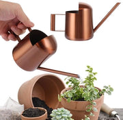 Giocatore da giardino da 300 ml - acciaio inossidabile con lunga tubazione per piante da appartamento (bronzato)