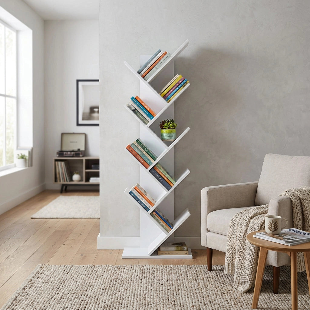 Libreria Moderna di Design in Legno Composito cm 50x25x141 5 - JEFF
