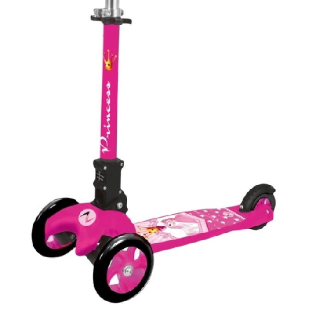 Monopattino a tre ruote ADVENTURE KID - PRINCESS fucsia/nero