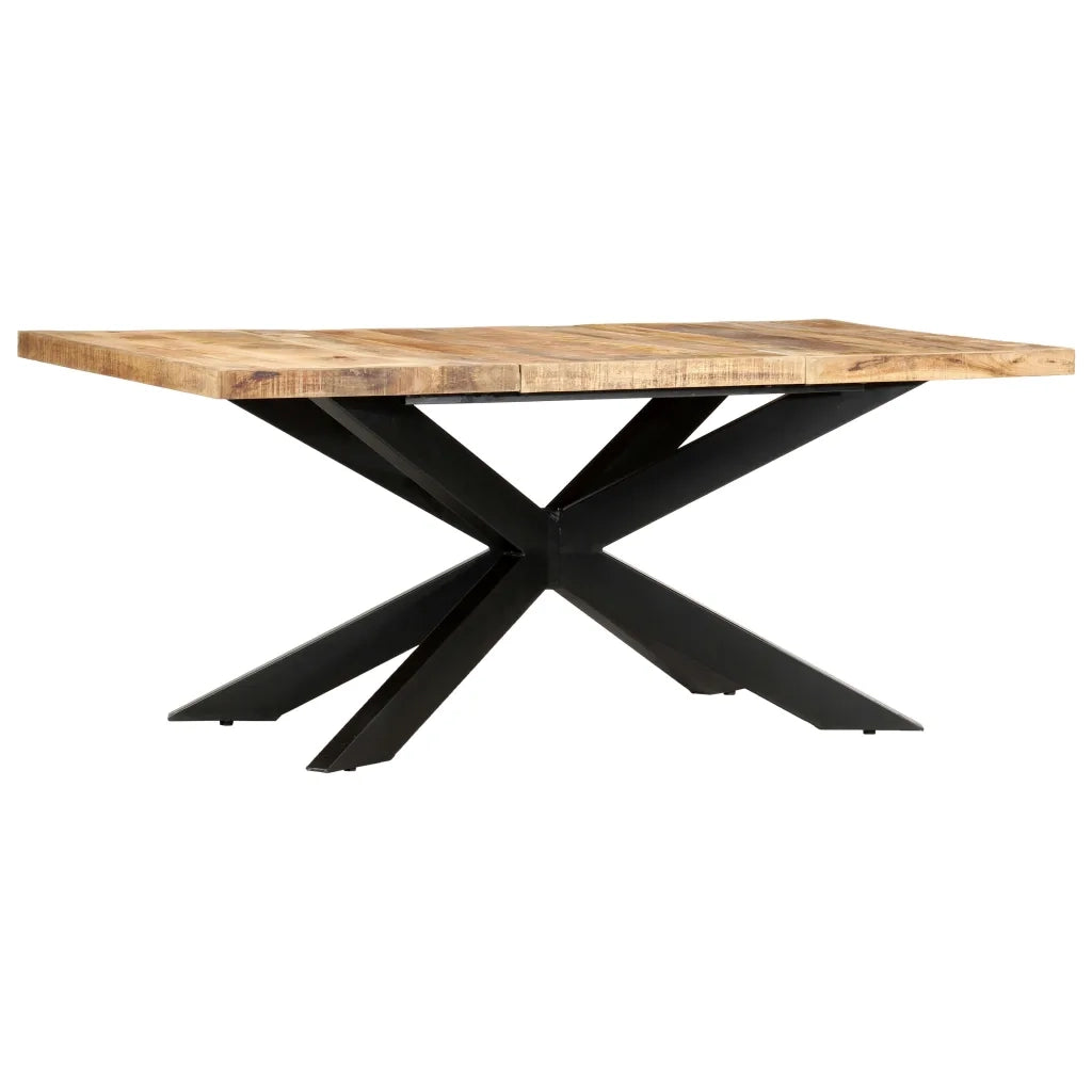 Tavolo da Pranzo 180x90x76 cm in Legno Massello di Mango Grezzo 285963