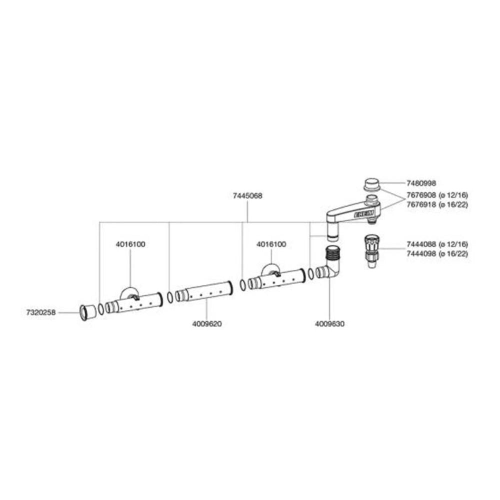 EHEIM 4005310 set di mandata per tubi 16/22