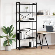 Libreria Rovere Nero 80 x 30 x 189,5 cm Legno multistrato 868407