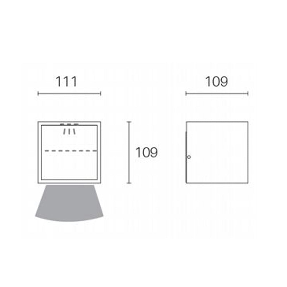 Applique Da Esterno Moderna Niko Alluminio E Vetro Bianco Led 9W 4000K