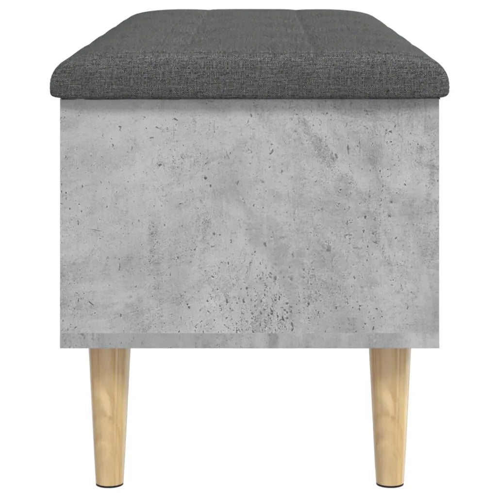 Panca Portaoggetti Grigio Cemento 102x42x46cm Legno Multistrato 835085