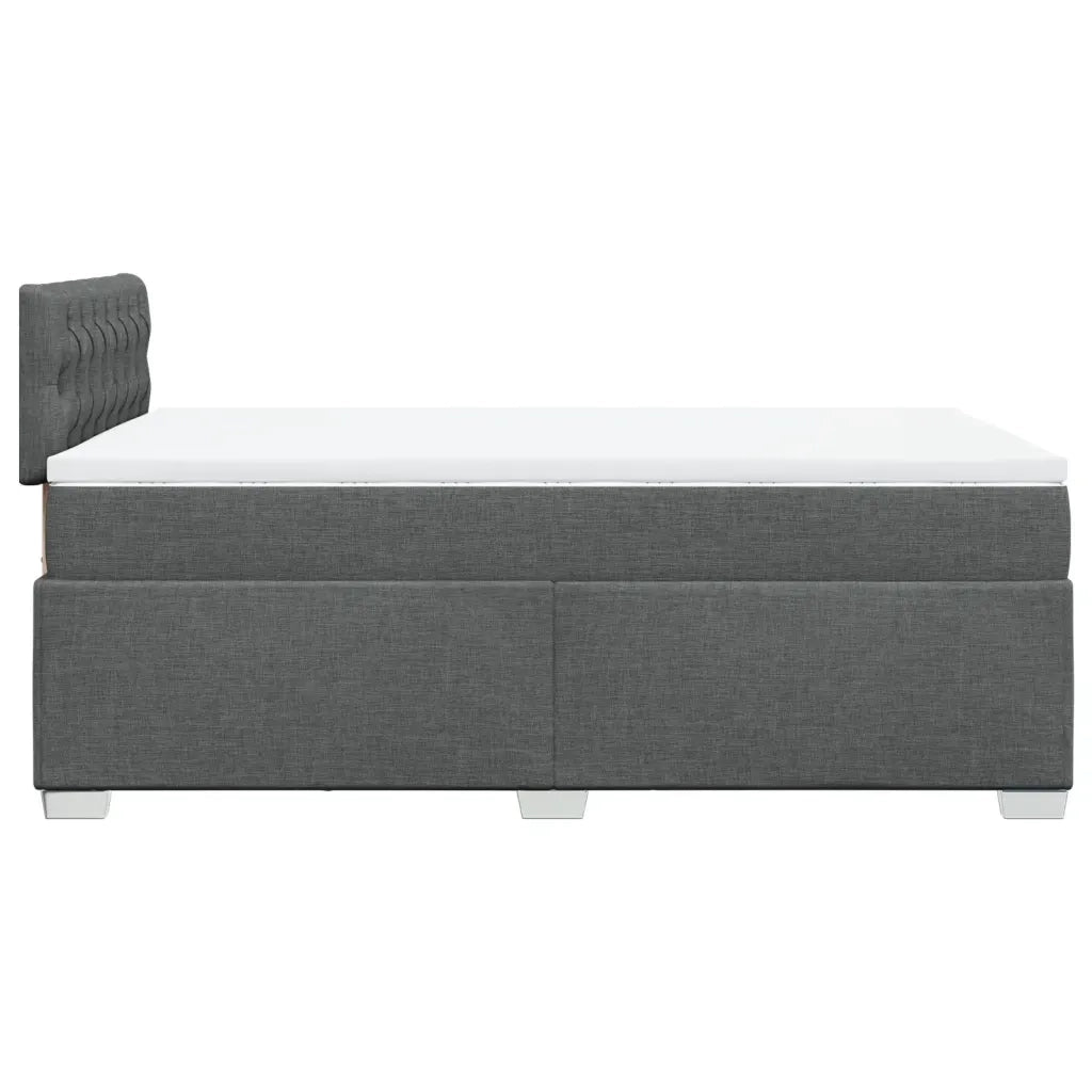 Giroletto a Molle con Materasso Grigio Scuro 120x190cm Tessuto