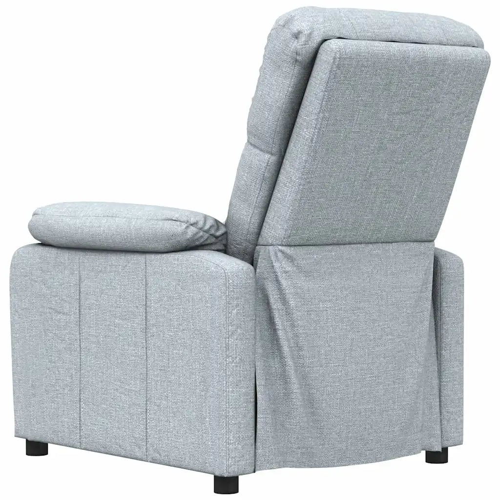 Divano Sedia-Poltrona Reclinabile in Tessuto Grigio Chiaro 523261