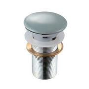Piletta click clack con tappo grigio cemento in ceramica senza troppopieno