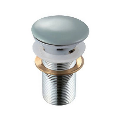 Piletta click clack con tappo grigio cemento in ceramica senza troppopieno