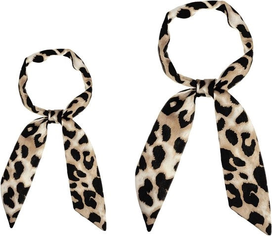 Sciarpa Donna Pelle di Leopardo - Set da 2 - Foulard Lungo - Accessori di Moda Trendy