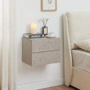 Comodino da Parete Ampfing con 2 Cassetti 40x29x30 cm Effetto Cemento Chiaro [en.casa]