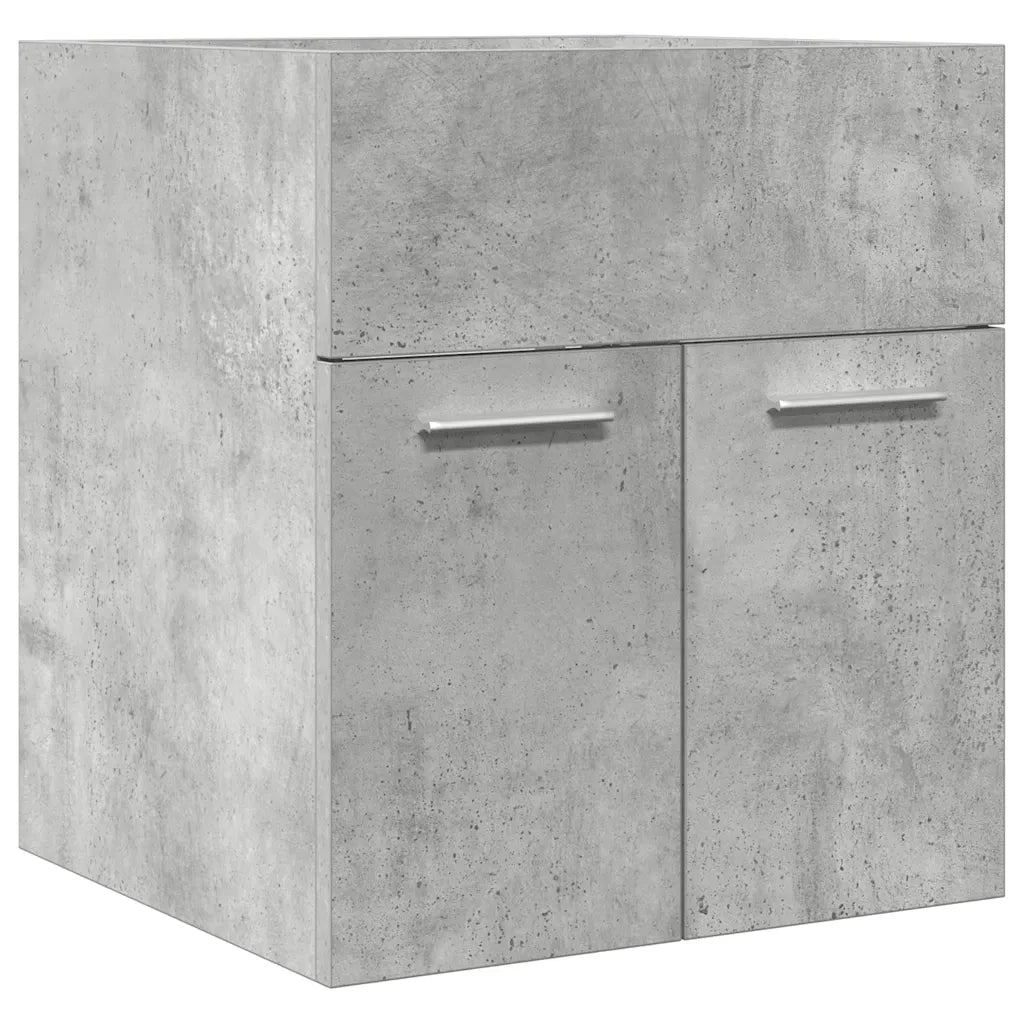 Mobile Lavabo Bagno-Armadietto da bagno Grigio Cemento 41x38,5x46 cm in Truciolato
