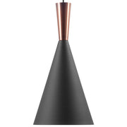 Lampada a sospensione a sospensione con paralume Nero Cono geometrico Design moderno e minimalista