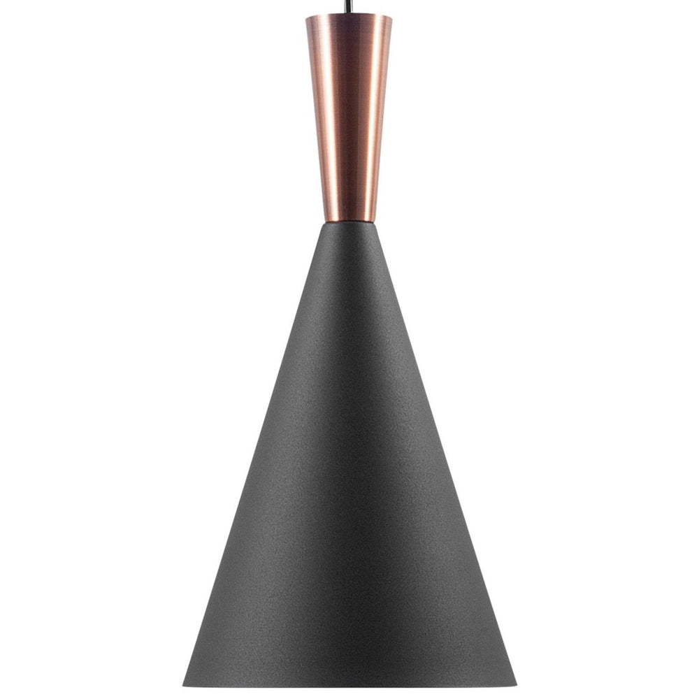 Lampada a sospensione a sospensione con paralume Nero Cono geometrico Design moderno e minimalista