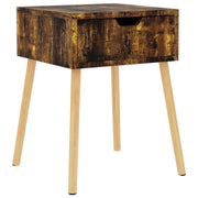 Comodino | Armadio da Notte | Mobiletto da notte Rovere Fumo 40x40x56 cm in Legno Multistrato