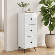 Mobile con Cassetti Bianco Lucido 33 x 34,5 x 90 cm 895539