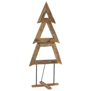 Albero di Natale-Albero Natalizio-Decorazioni natalizie Marrone 180 cm Legno massello di teak 365681