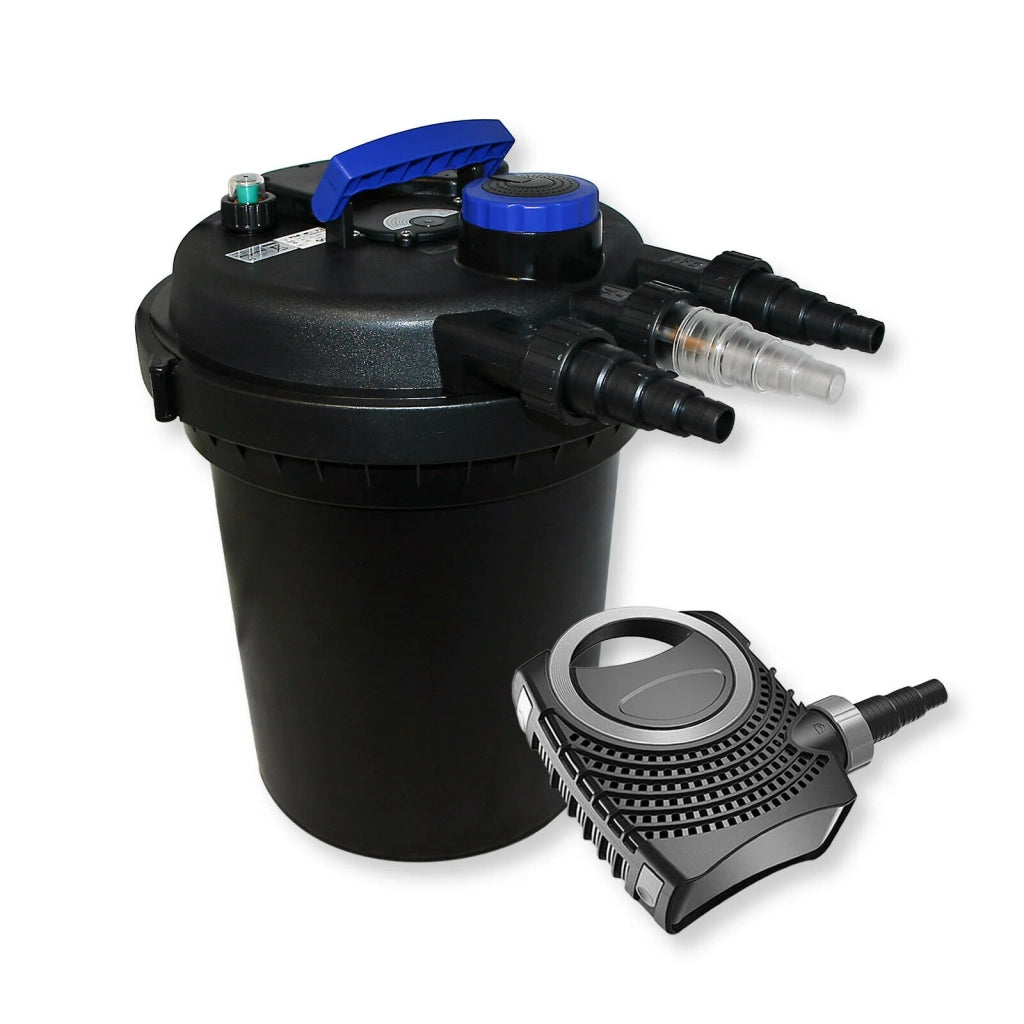 Kit di filtrazione per laghetti a pressione da 6000 litri con sterilizzatore UVC da 11 watt e pompa 16_0000891