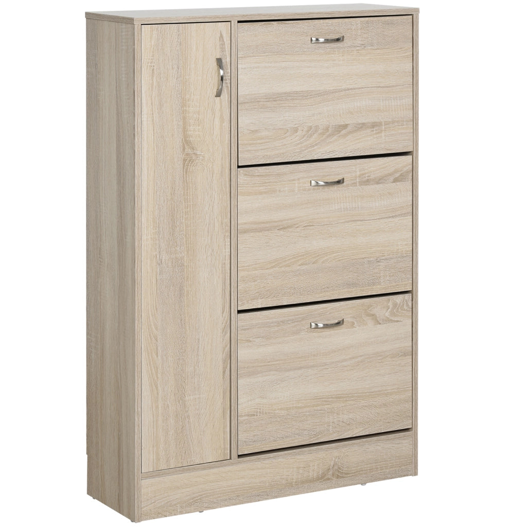 Armadio per scarpe 2 in 1 con appendiabiti ¨C zephmum ¨C 79x26x120 cm in legno