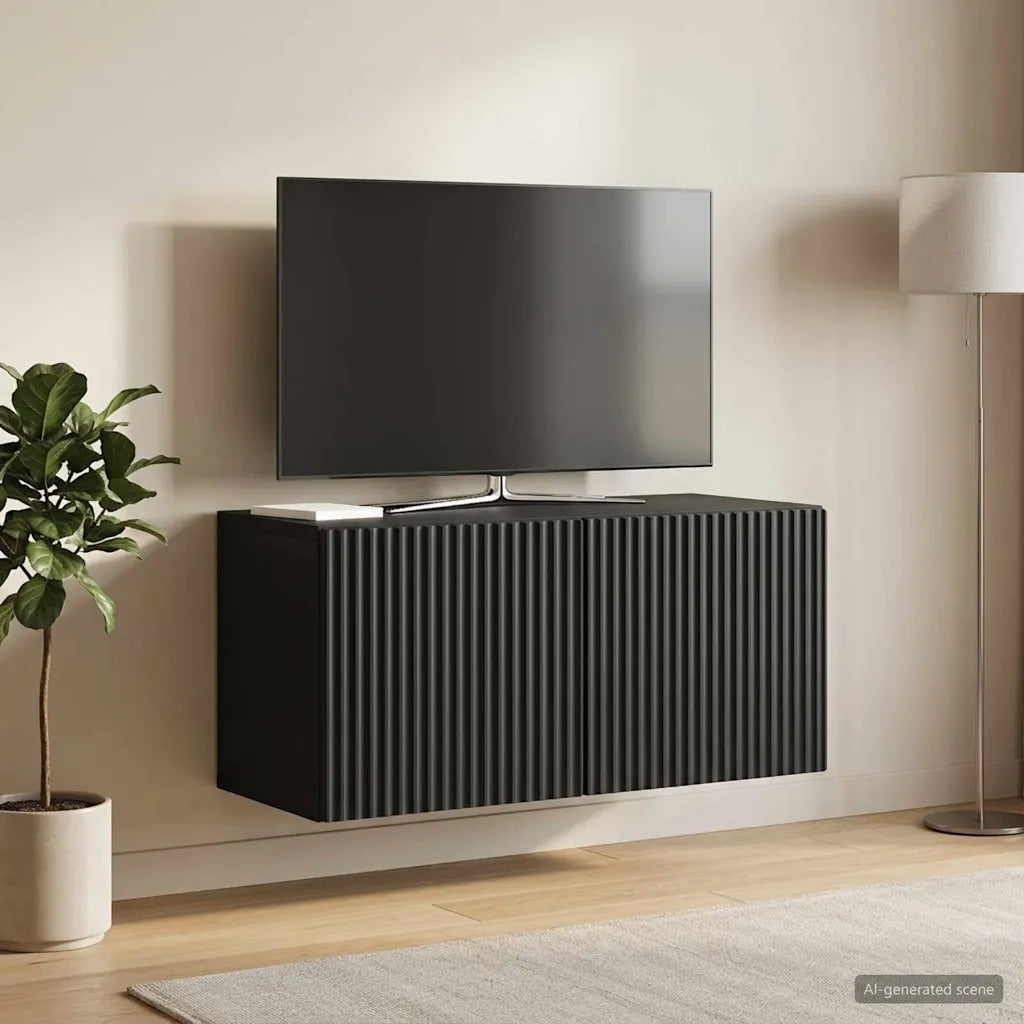 Mobile Porta TV da Muro Nero 59,5 x 31 x 30 cm 898536