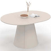 IDMarket - ANGELE Tavolo da pranzo rotondo allungabile a 6 posti, legno beige 110-150 cm
