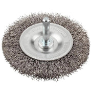 KWB 607430 Spazzola a Disco Filo Acciaio HSS 10 cm Attacco 6 mm per Metallo e Pietra
