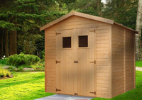 Casa da giardino in legno naturale CON PAVIMENTO IMPREGNATO H228x222x233 cm/4,08 m²- TIMBELA M351+M351G