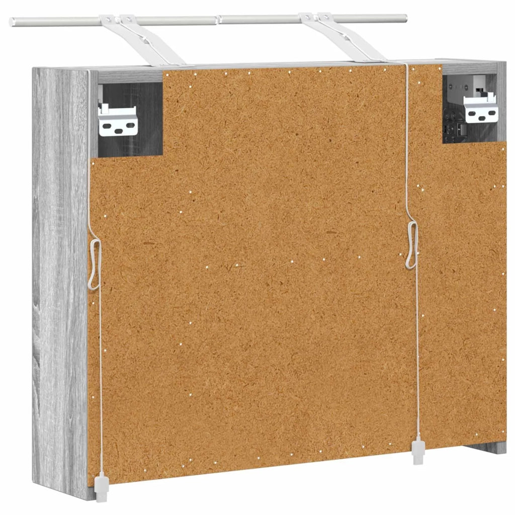 Mobiletto per specchio da bagno Grigio Sonoma 60 x 14,5 x 50 cm 889084